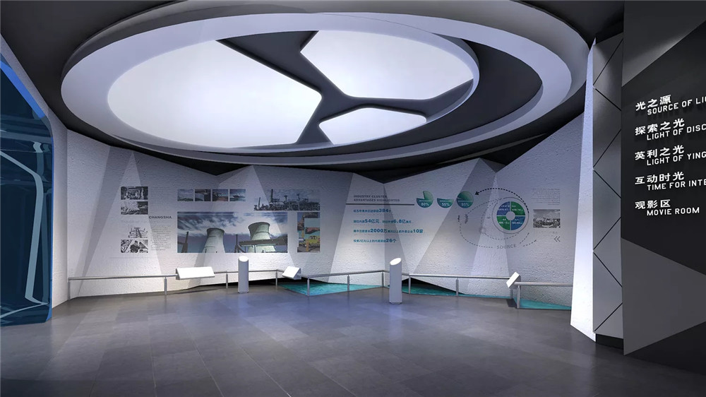 郑州展厅设计公司-英利集团企业展厅设计效果图