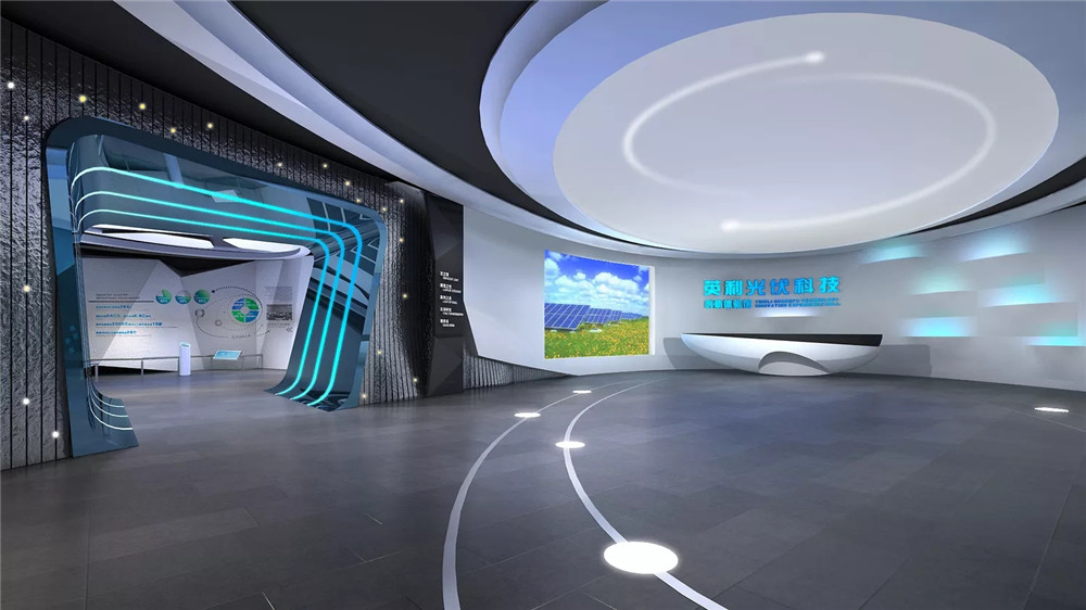 郑州展厅设计公司-英利集团企业展厅设计效果图