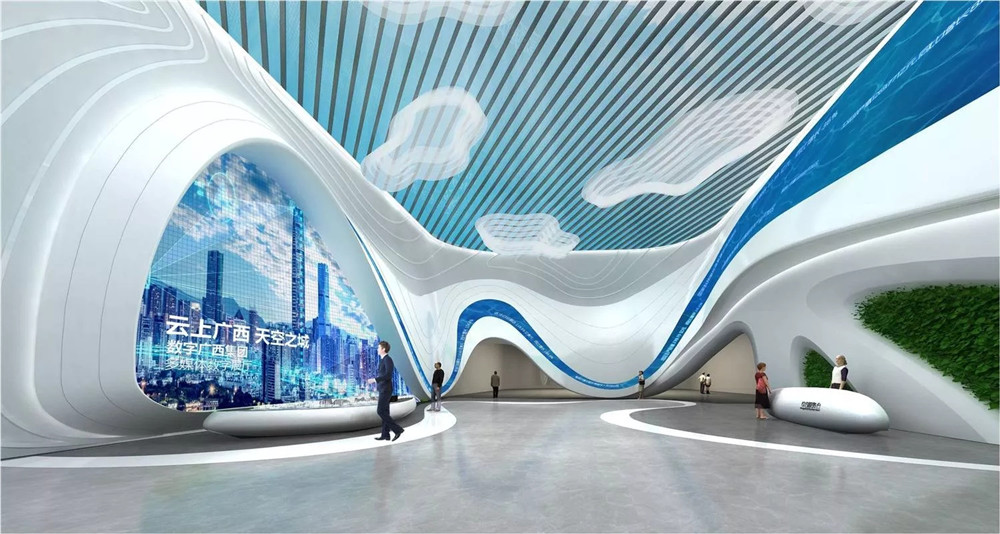 郑州科技风展厅装修设计效果图