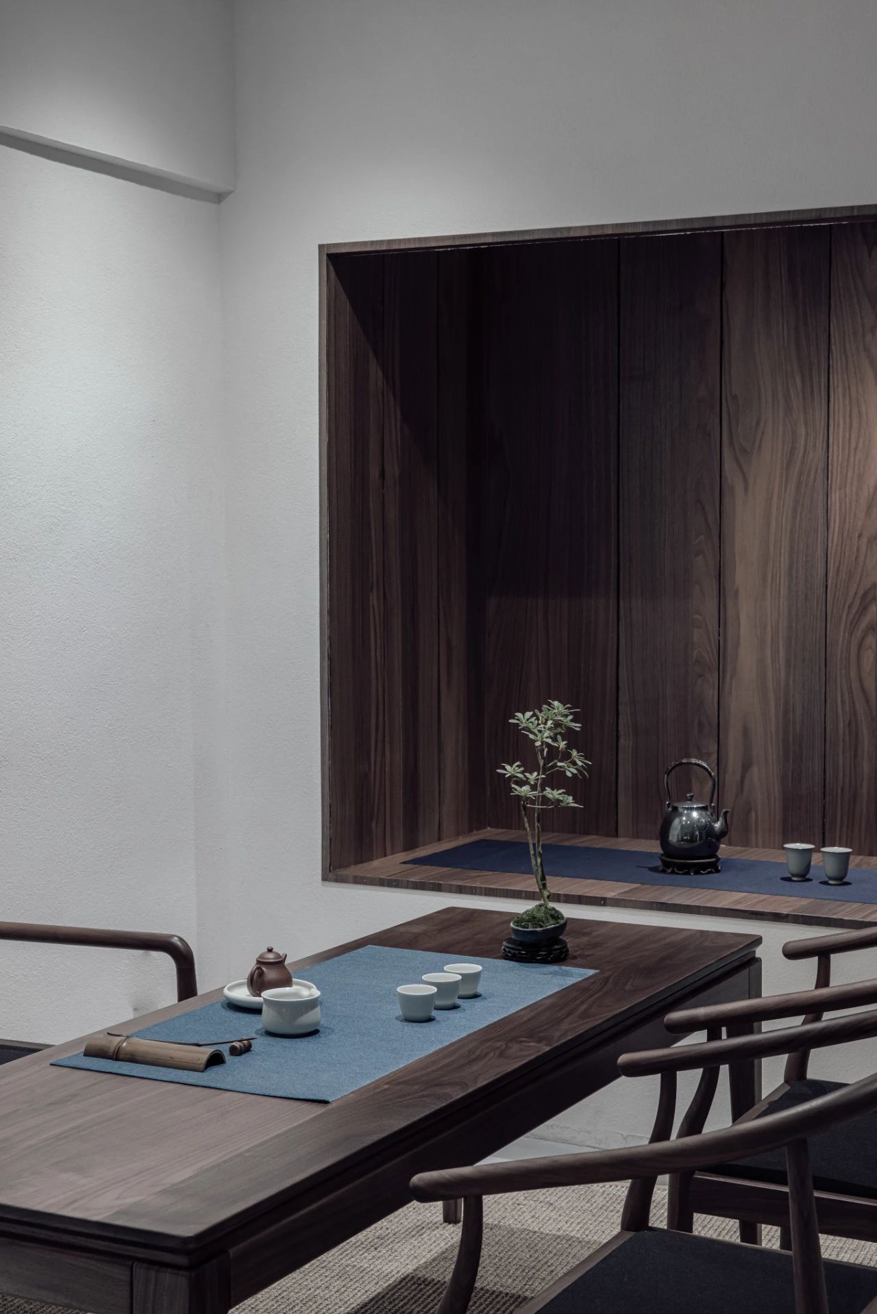 郑州现代简约风霁月茶室装修设计实景图