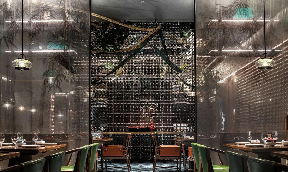 郑州绿色生态主题餐厅装修公司设计案例