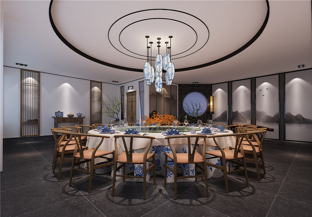 安徽人民公社中式餐厅设计公司装修案例